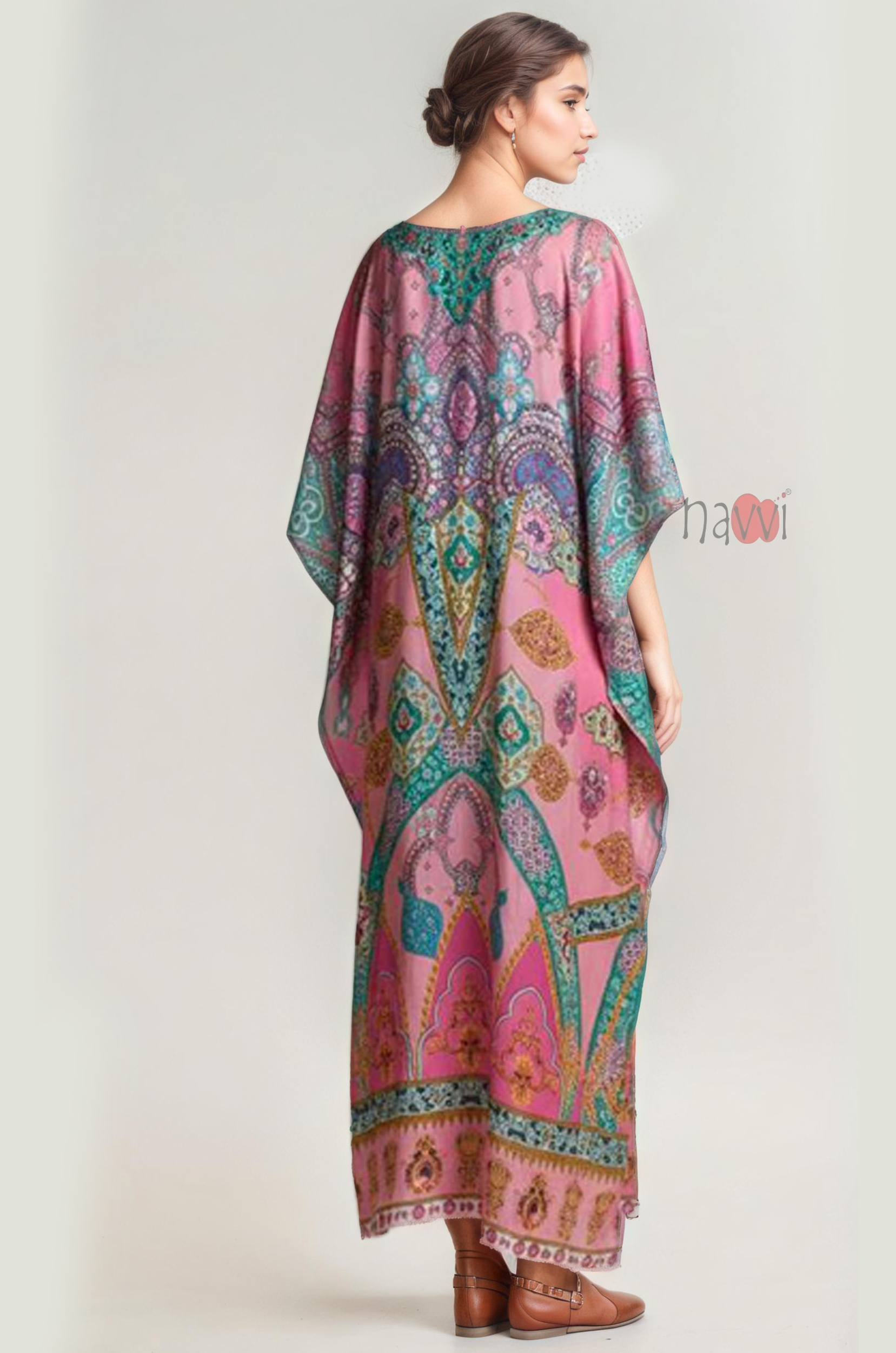 Vintage Petal Dream Kaftan dress