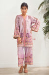 Pastel Lilac Mughal Art Print Tunic Set