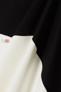Black And White Off-Shoulder Dress