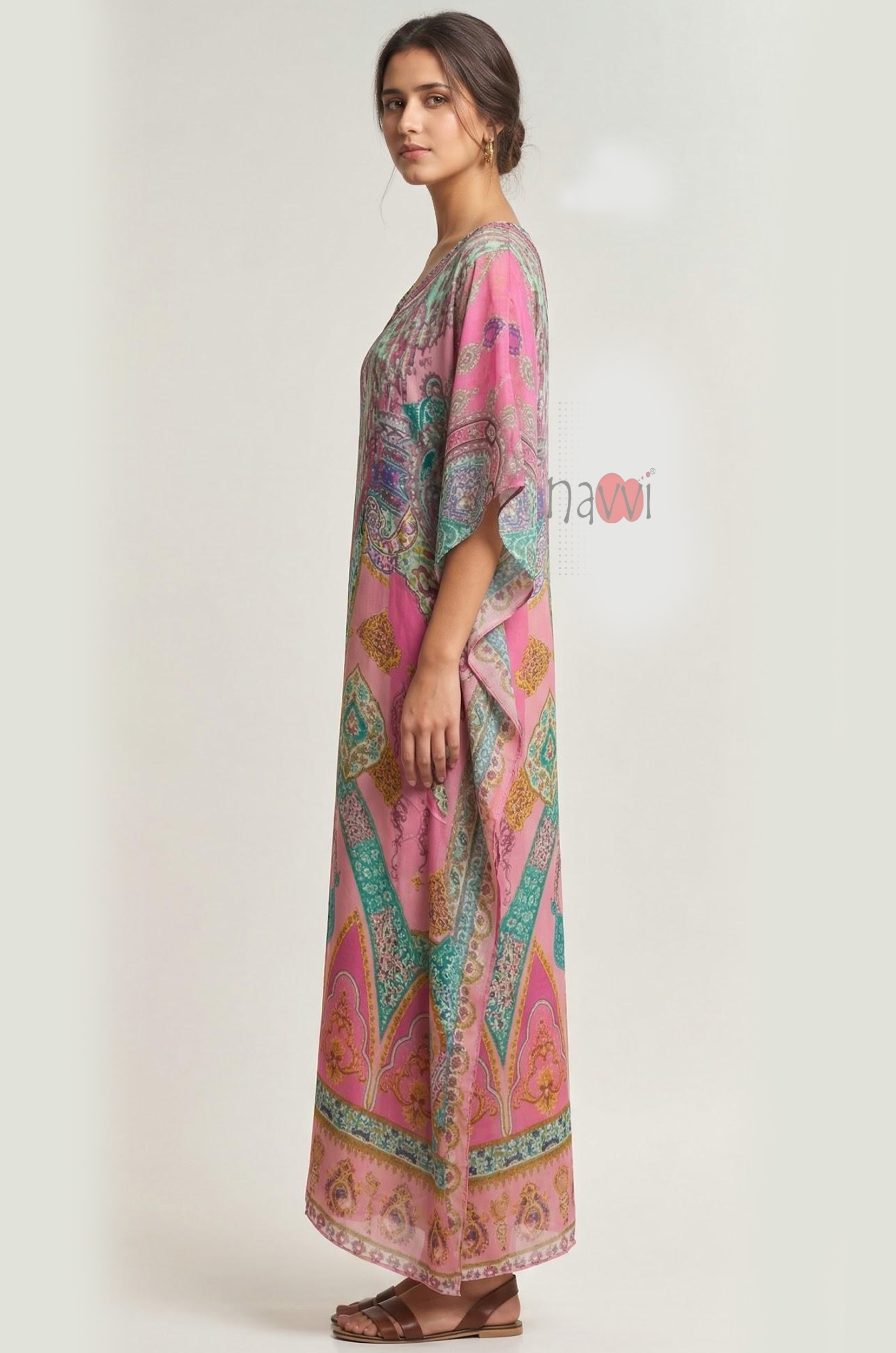 Vintage Petal Dream Kaftan dress