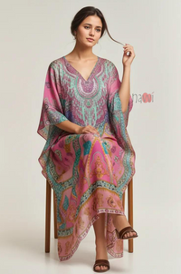 Vintage Petal Dream Kaftan dress