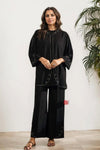 Elegant Black Embroidered Co - Ord Set - Navvi.in