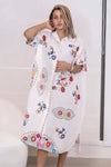 Elegant Printed Oversized Shirt Dress - Navvi.in