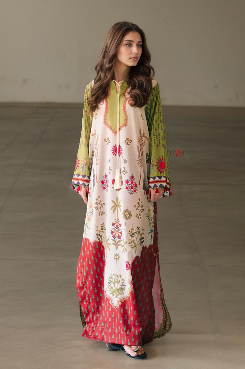 Elegant Garden Inspired Kurta With Pants