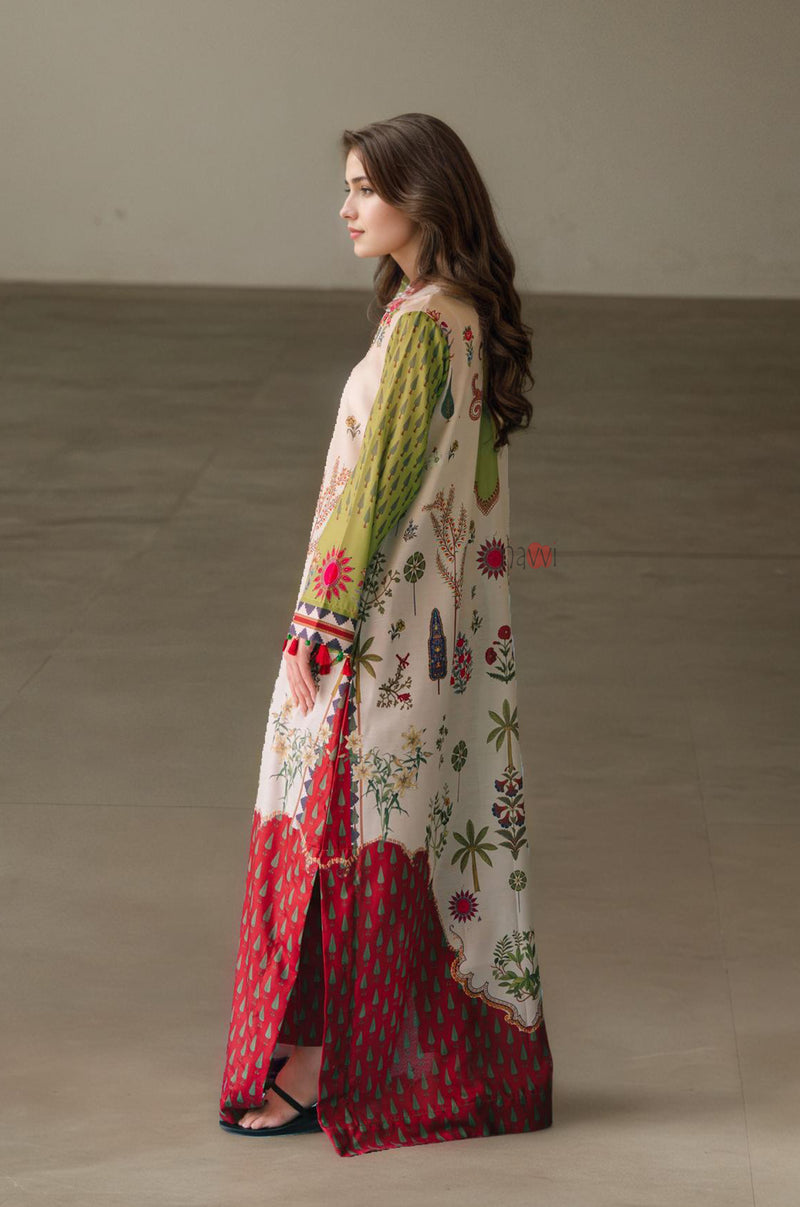 Elegant Garden Inspired Kurta With Pants