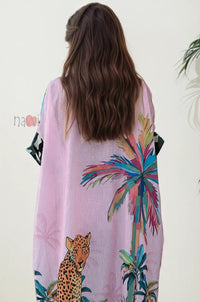 Bold Jungle Print Shirt Dress - Navvi.in
