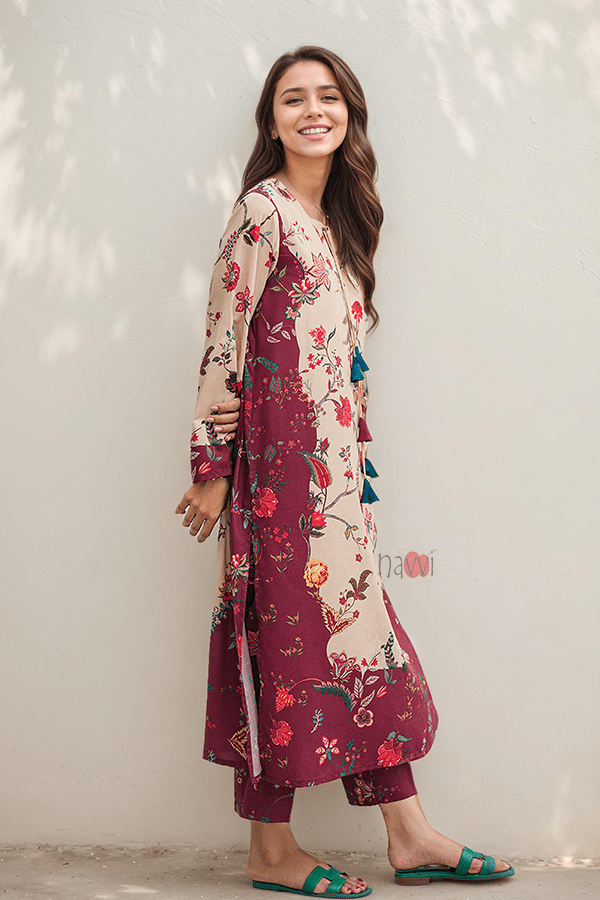 Farnaaz Printed Kurta Set - Navvi.in