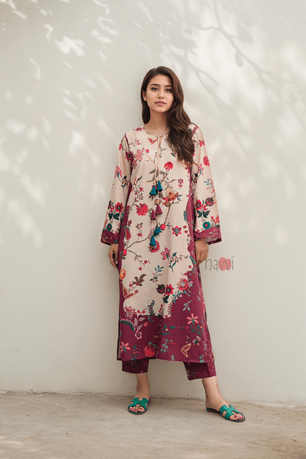 Farnaaz Printed Kurta Set - Navvi.in