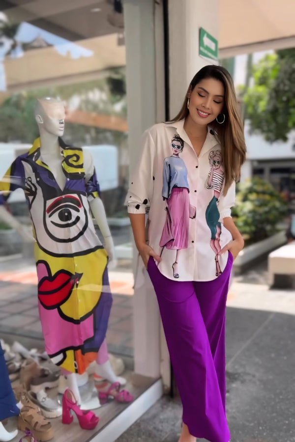 Fashion Button - Down Shirt - Navvi.in