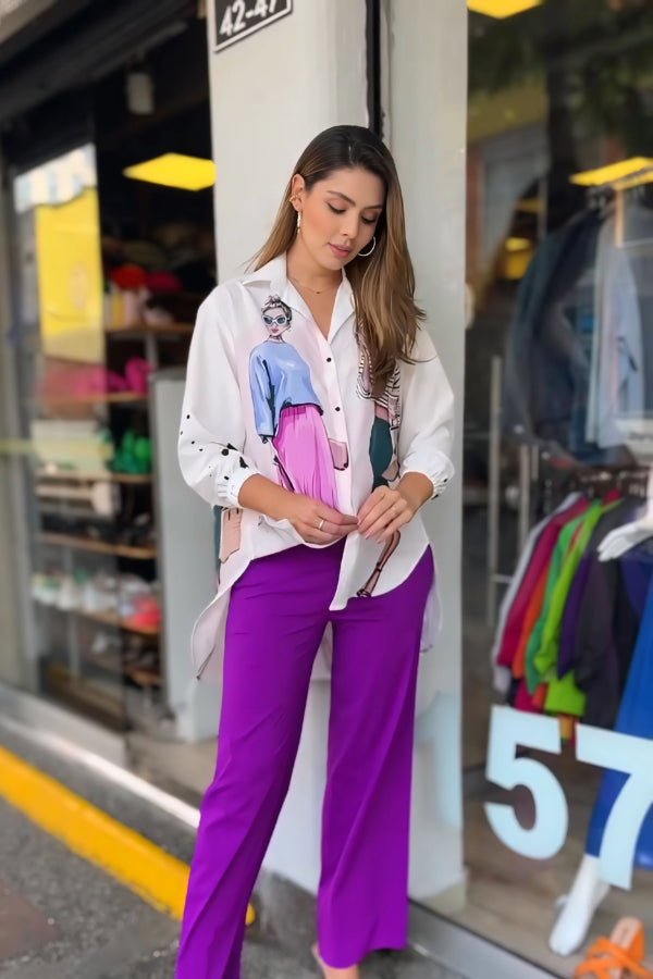 Fashion Button - Down Shirt - Navvi.in