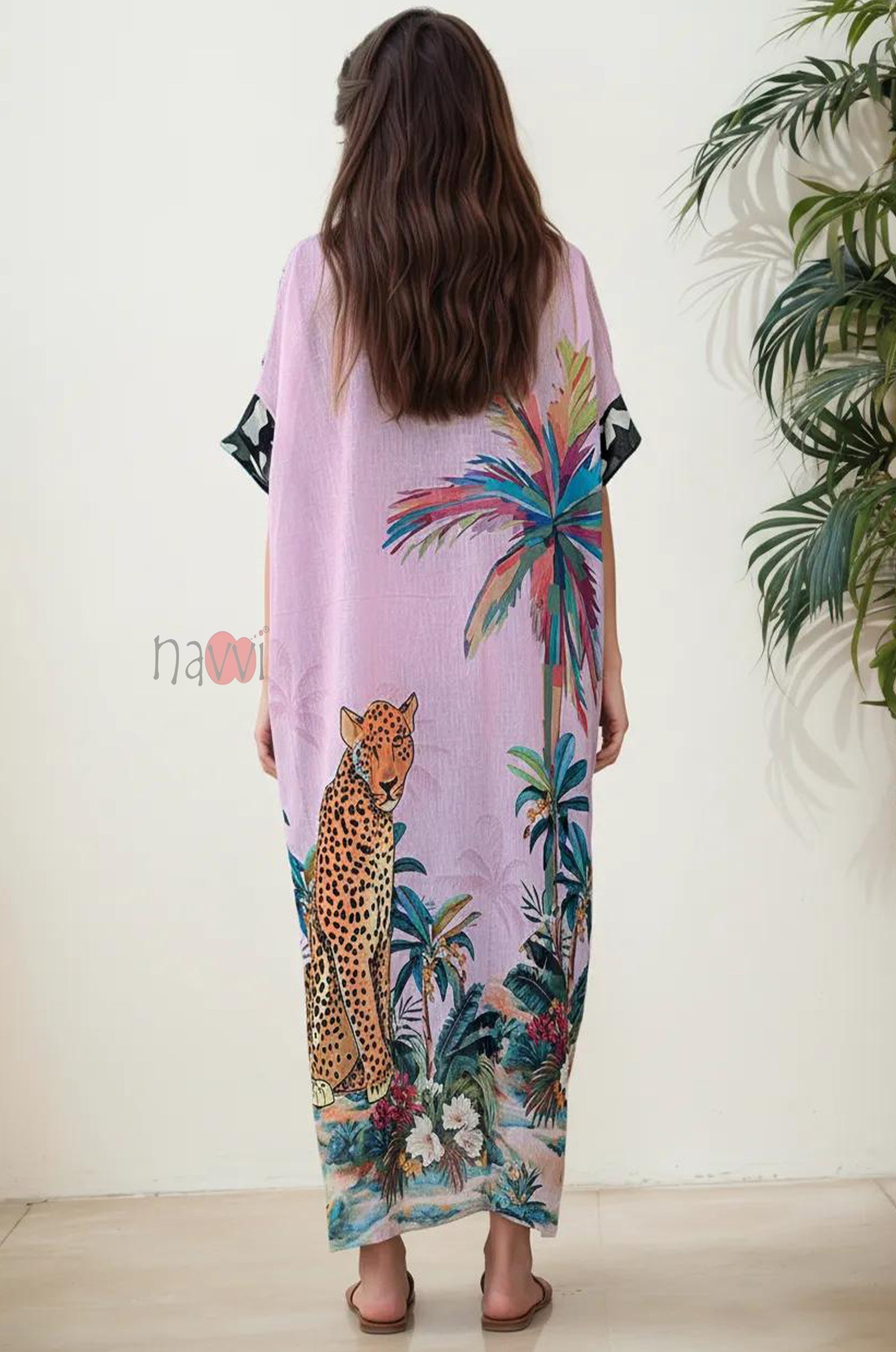 Bold Jungle Print Shirt Dress - Navvi.in