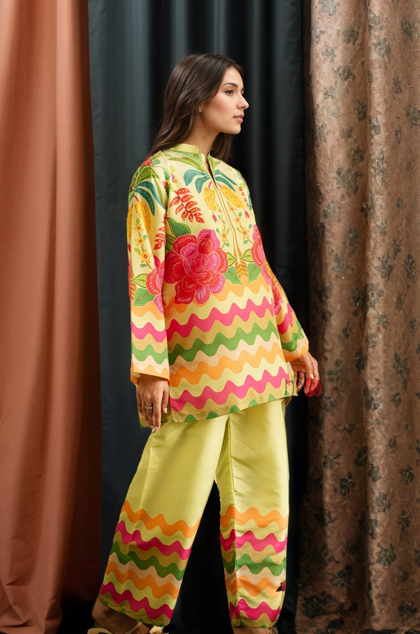 Fiesta Vibes Statement Co - ord Set - Navvi.in