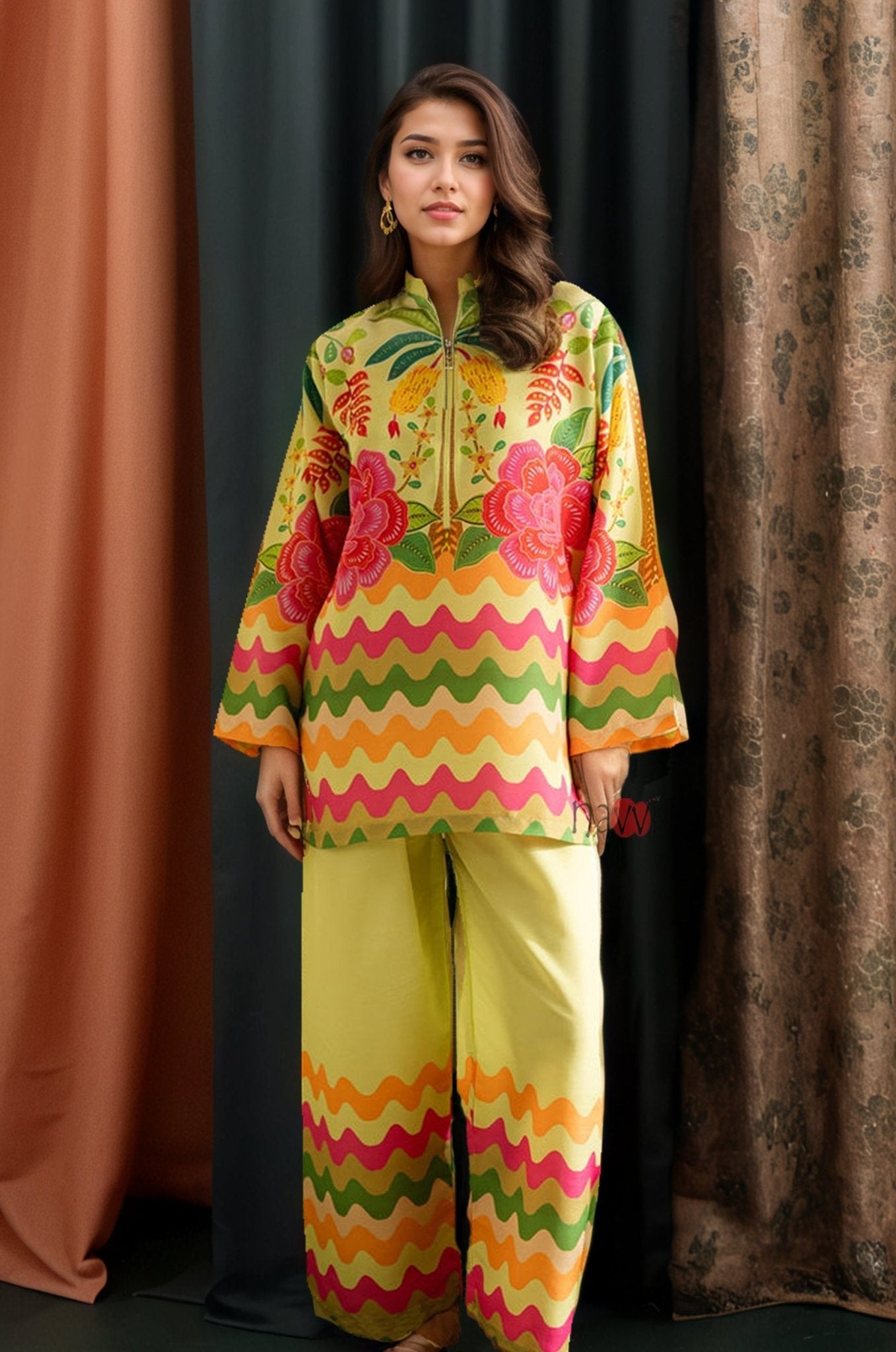 Fiesta Vibes Statement Co - ord Set - Navvi.in