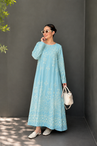 Celestial Motif A-Line Maxi Dress