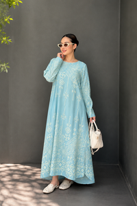 Celestial Motif A-Line Maxi Dress