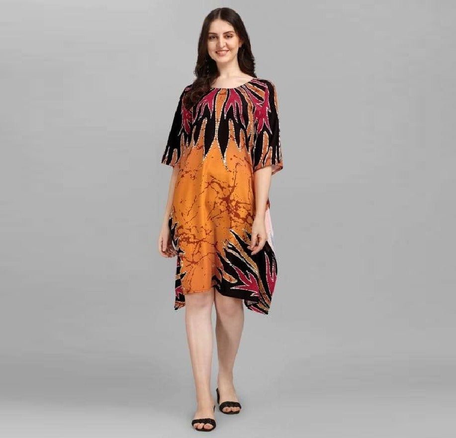Fire Element Kaftan Dress - Navvi.in