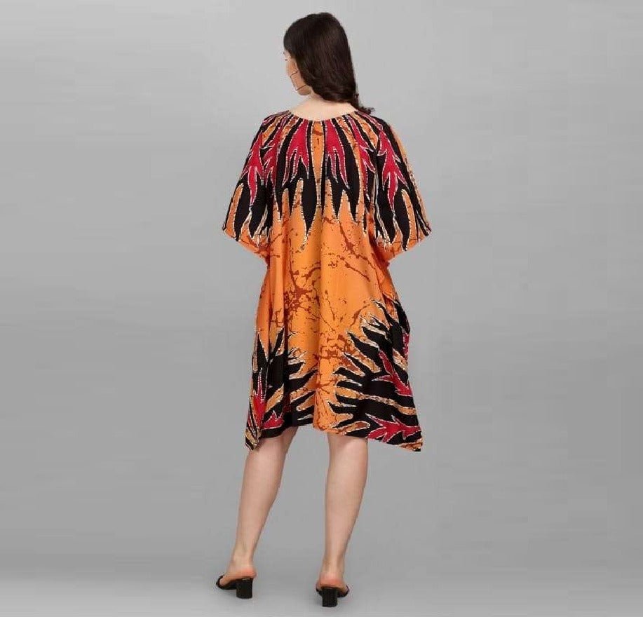 Fire Element Kaftan Dress - Navvi.in