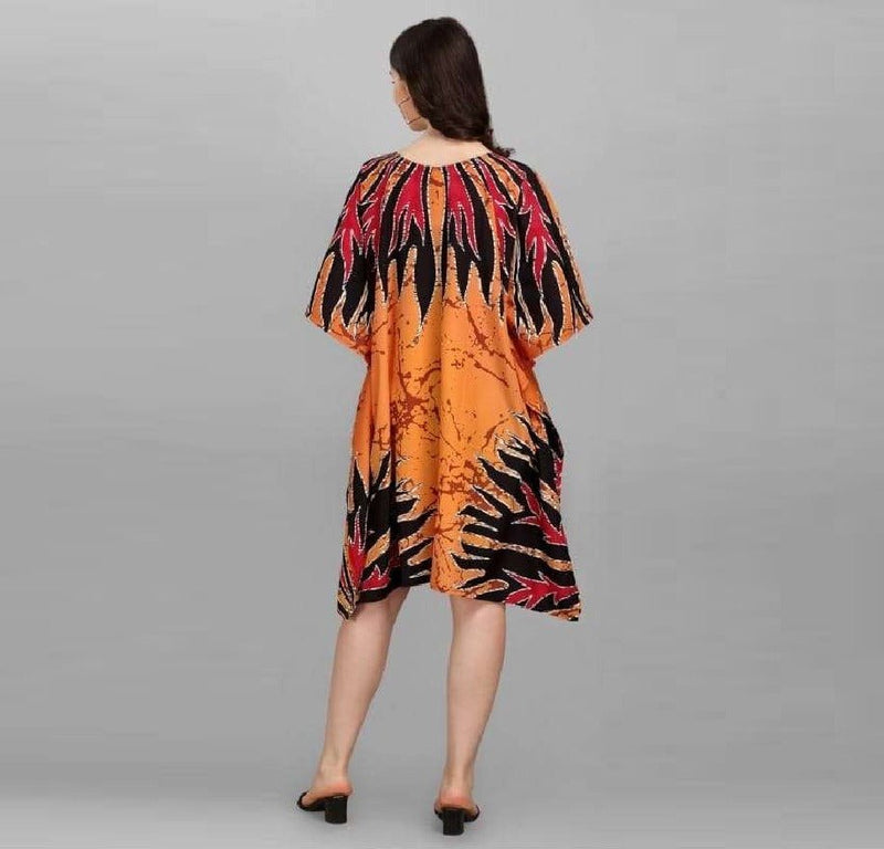 Fire Element Kaftan Dress - Navvi.in