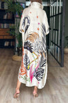 Flamingo Print Shirt Dress - Navvi.in
