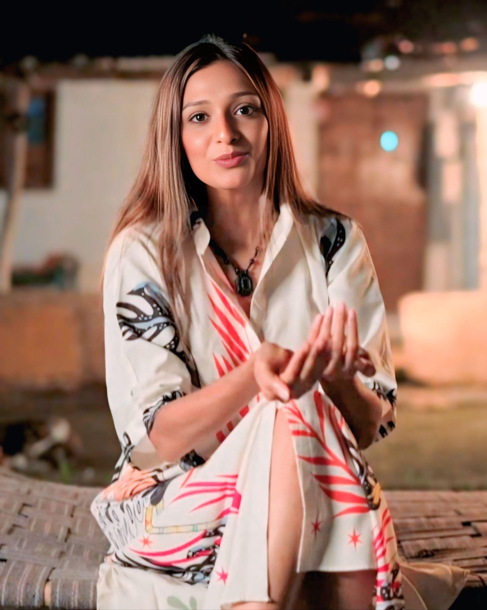 Flamingo Print Shirt Dress - Navvi.in