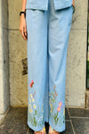 Floral Embroidery Cotton Co - Ord Set - Navvi.in