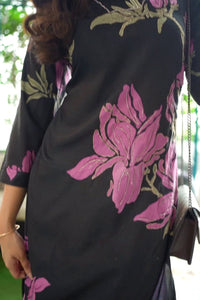 Floral Kurta with Patiala Pants - Navvi.in