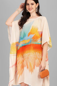 Floral Print Kaftan Dress - Navvi.in
