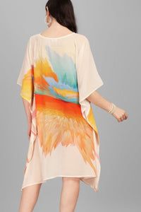 Floral Print Kaftan Dress - Navvi.in