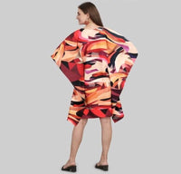 Floral Print Short Kaftan Dress - Navvi.in