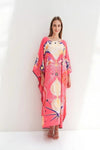 Floral Printed Long Kaftan - Navvi.in