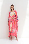 Floral Printed Long Kaftan - Navvi.in