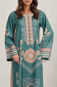 Festive Glam Teal Kurta Dress