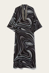 Geometric Print Hand Work Kaftan - Navvi.in