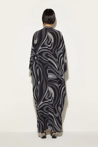 Geometric Print Hand Work Kaftan - Navvi.in