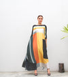 Geometric Print Wide Kaftan Dress - Navvi.in