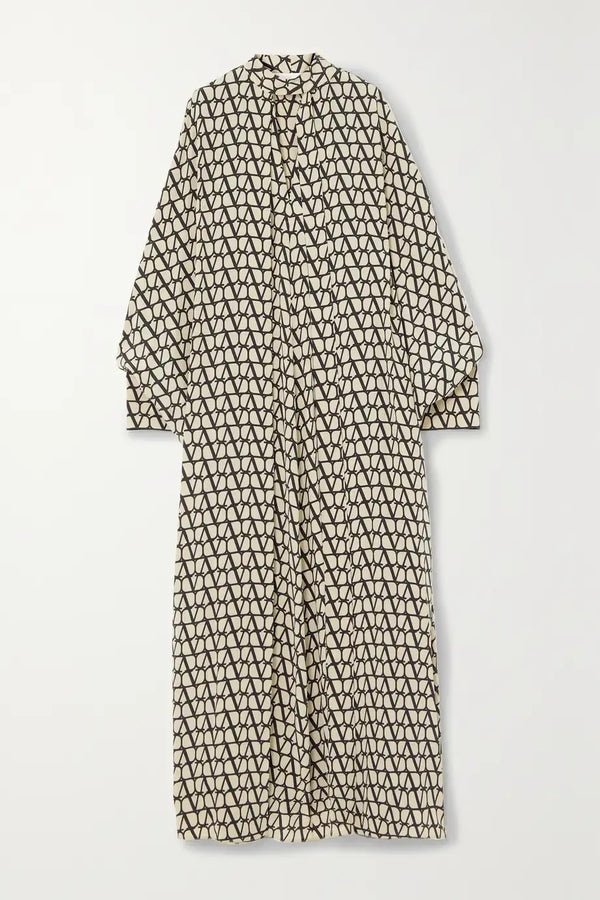 Geometric Printed Long Kaftan (2 Colours) - Navvi.in