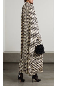 Geometric Printed Long Kaftan (2 Colours) - Navvi.in