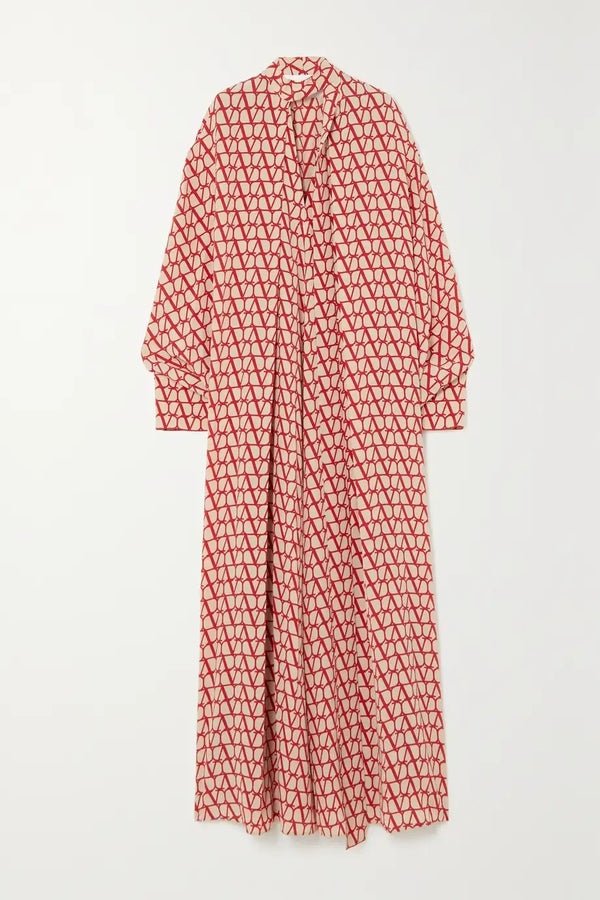 Geometric Printed Long Kaftan (2 Colours) - Navvi.in