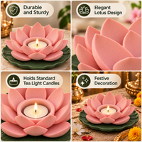 Decorative Lotus Flower Tealight Candle Holder