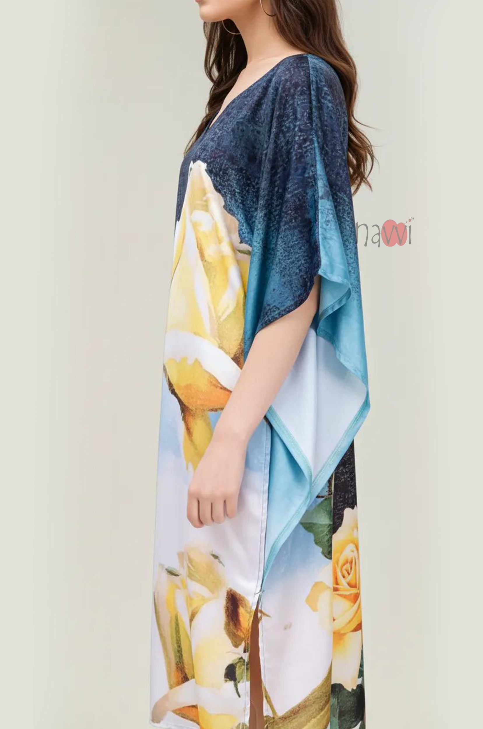 Rayon Printed Indo Western Multi Color dress - Navvi.in