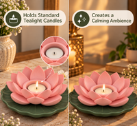 Decorative Lotus Flower Tealight Candle Holder