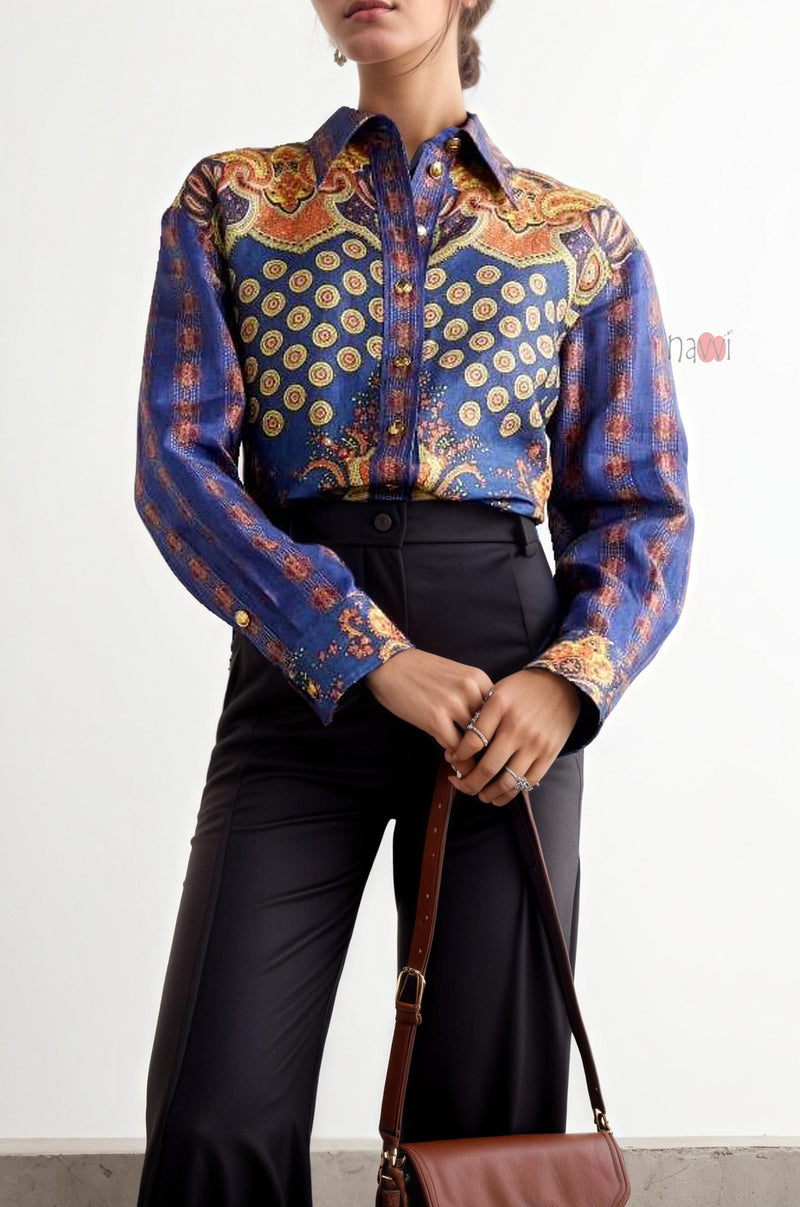 Retro Luxe Printed Shirt