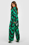 Green Filament Co - ord Set - Navvi.in