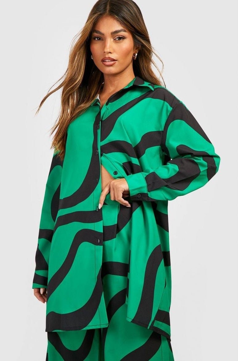 Green Filament Co - ord Set - Navvi.in