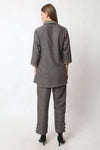 Grey Embroidery Co - ord Set - Navvi.in