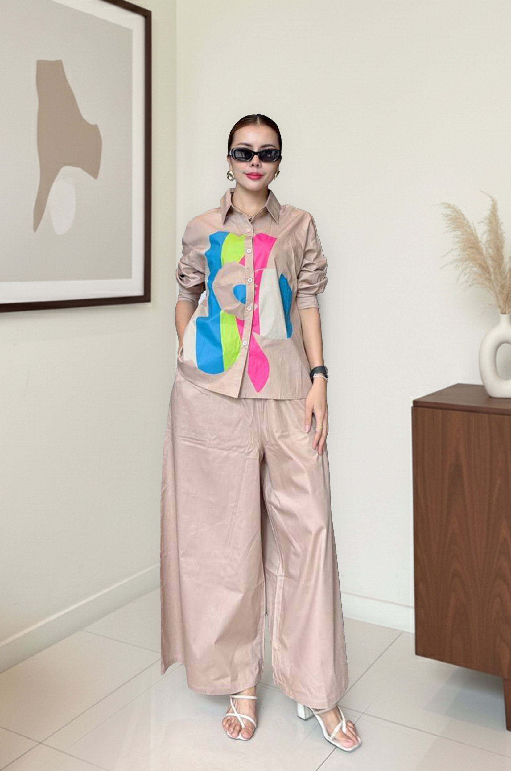 Contemporary Contrast Panel Co-ord Set