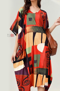 Rayon Printed Multi Color Casual Wear - Navvi.in