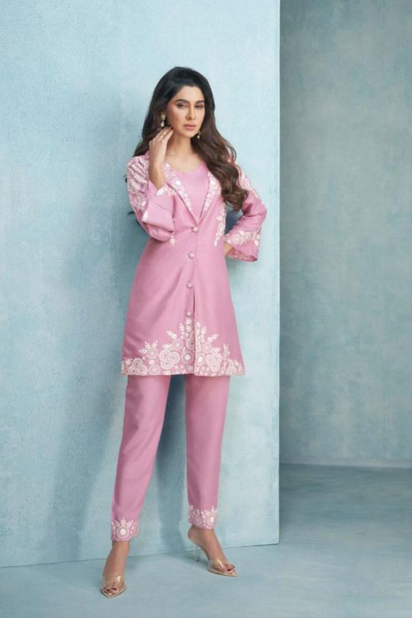 Hand Embroidered Co - ord Set - Navvi.in