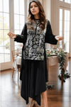 Handblock Printed Asymmetric Co - ord with Skirt - Navvi.in