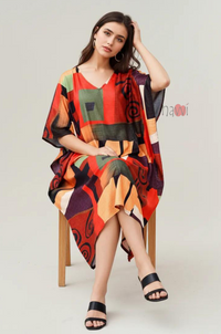 Rayon Printed Multi Color Casual Wear - Navvi.in